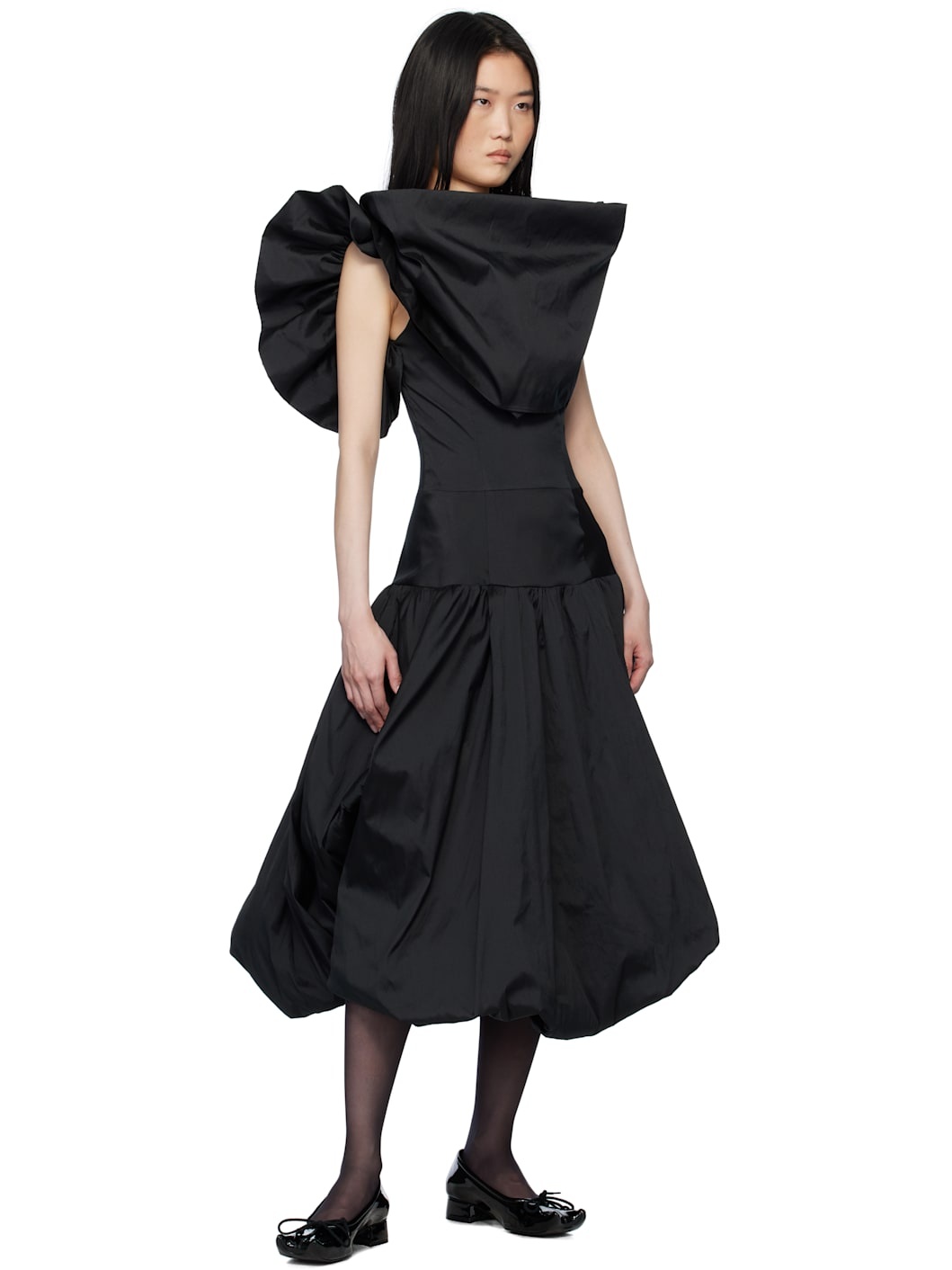 Black Puff Minidress - 5