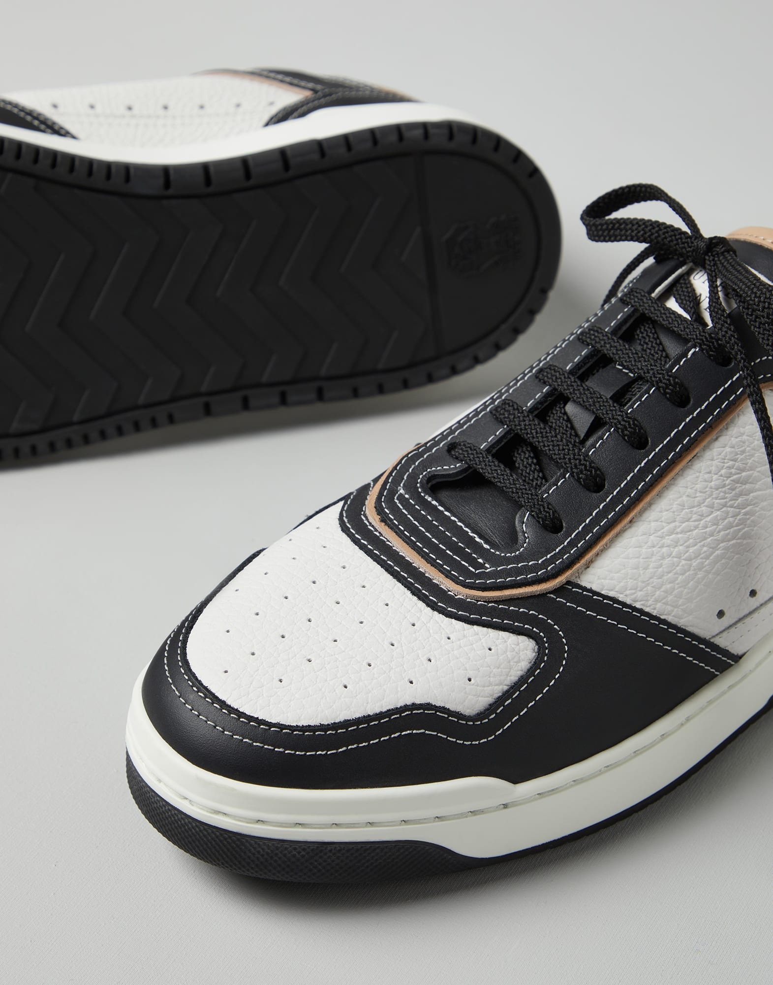 Brunello Cucinelli Calfskin basket sneakers | REVERSIBLE