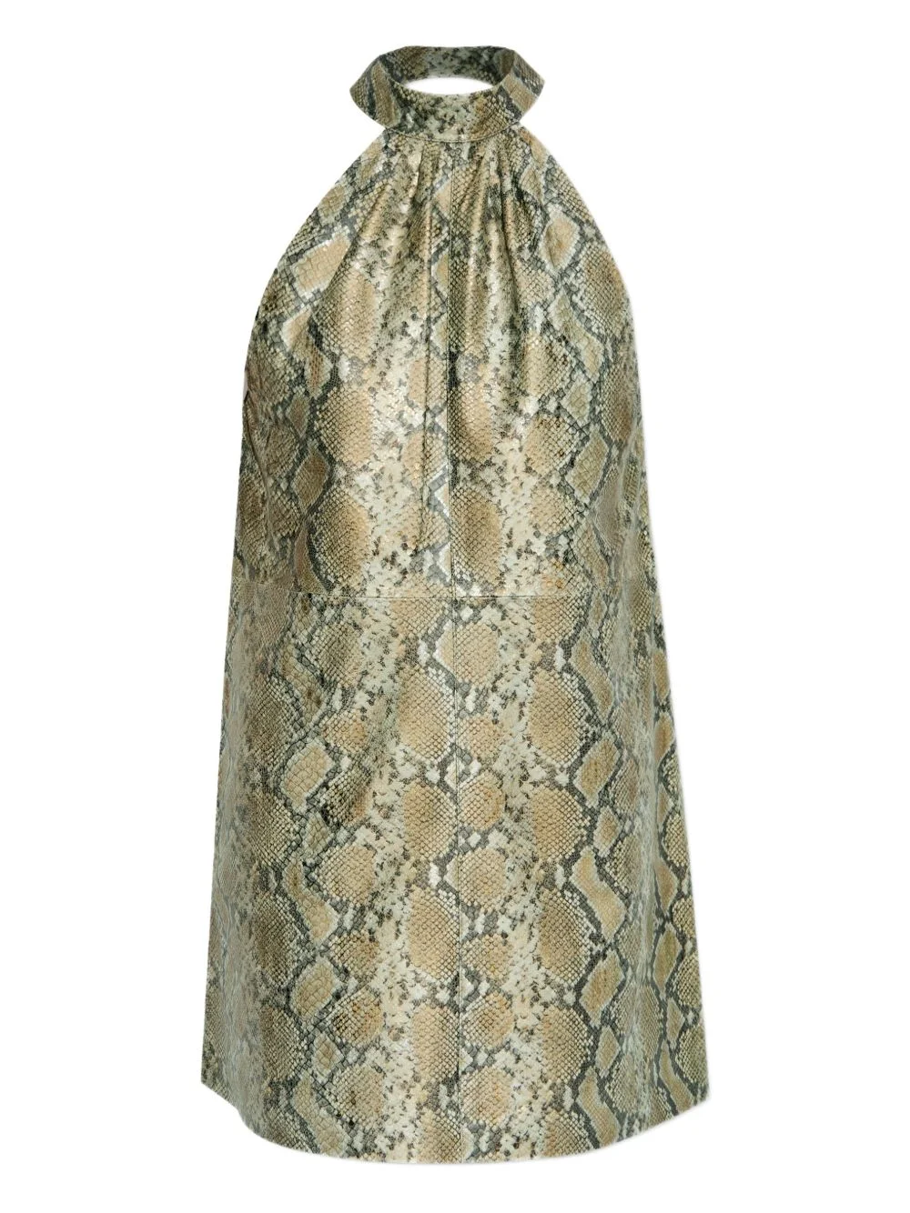 Feliza snakeskin halterneck dress - 1