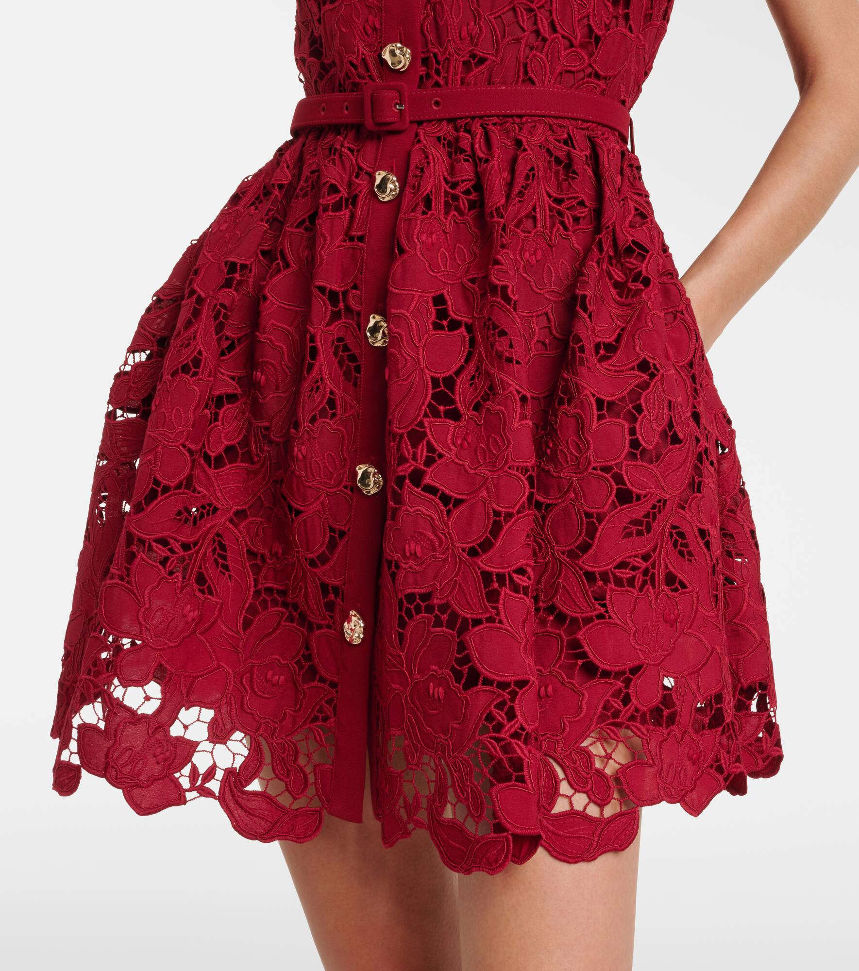 Belted lace minidress - 5