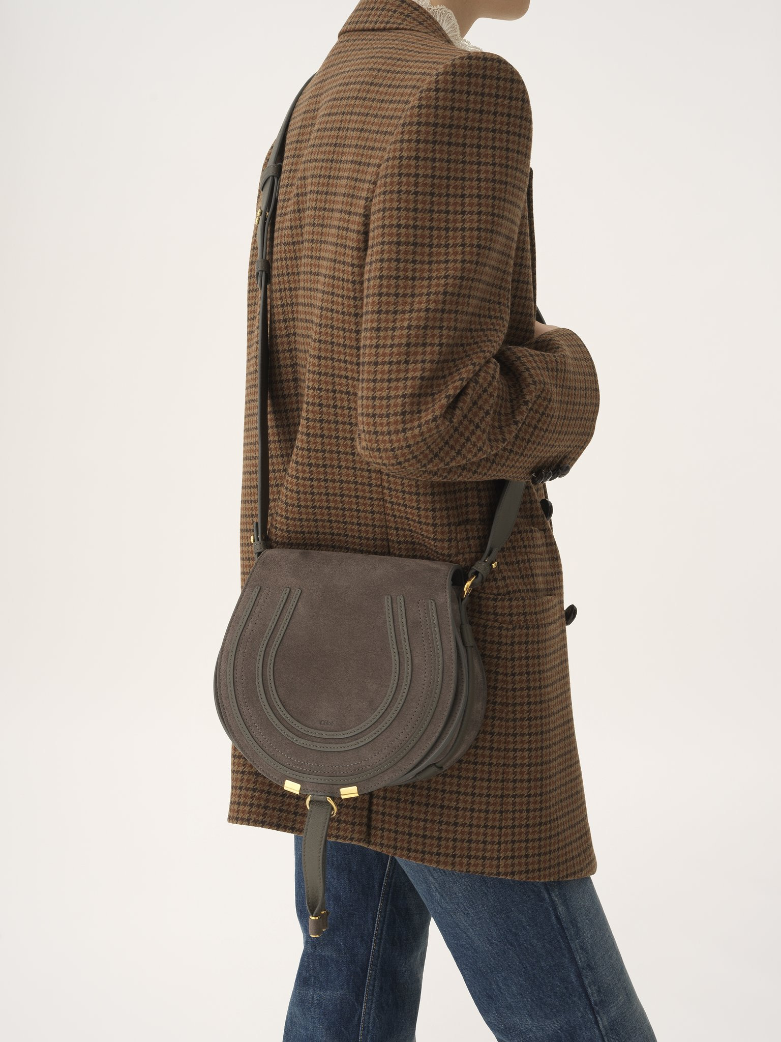 MARCIE SADDLE BAG IN SUEDE LEATHER - 2