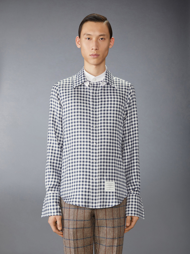 SILK TWILL GINGHAM SHIRT 4