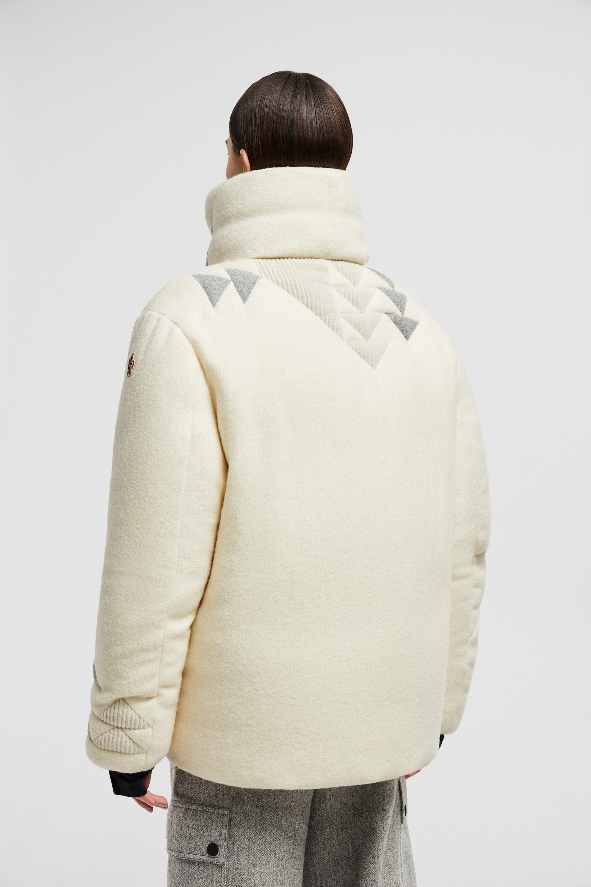 Leutasch Patchwork-Quilted Wool Short Down Jacket - 5