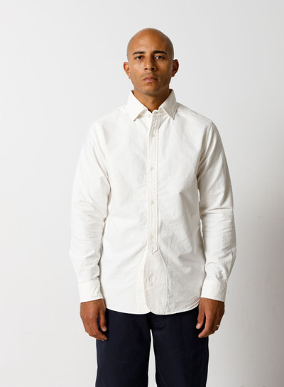 Nigel Cabourn British Officers Shirt in White outlook