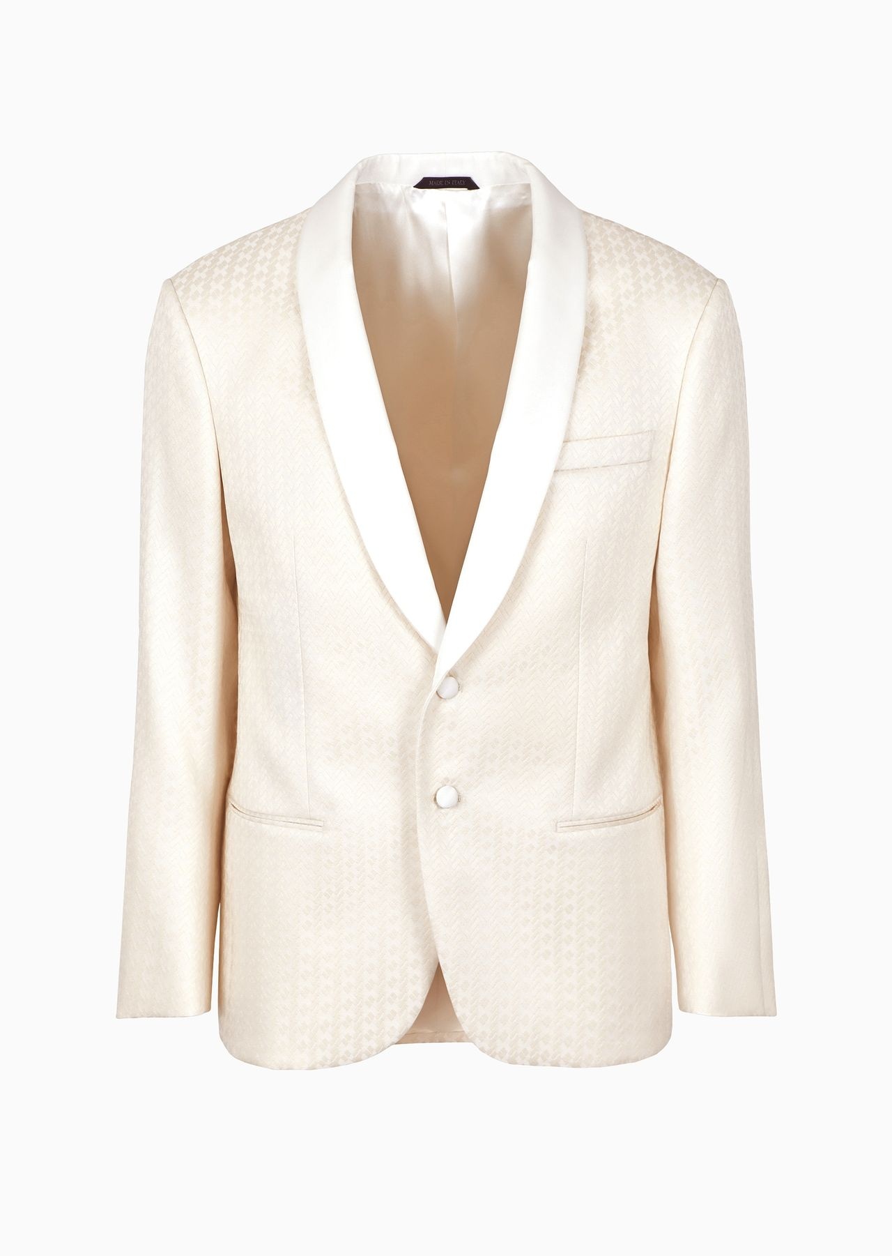 Soho line single-breasted tuxedo jacket in jacquard fabric - 1