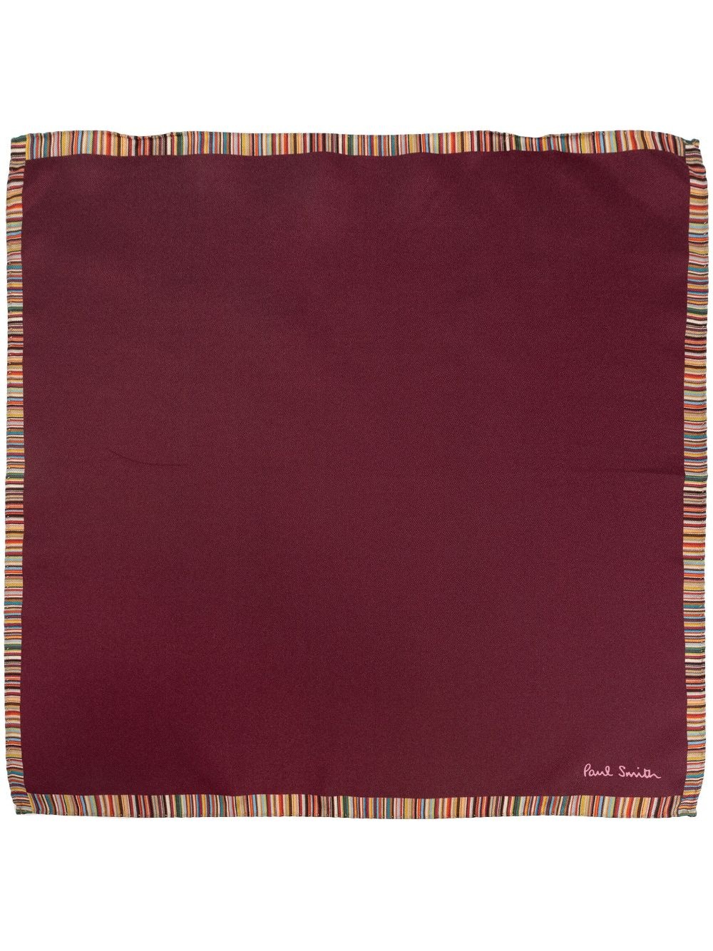 logo-print silk pocket square - 1