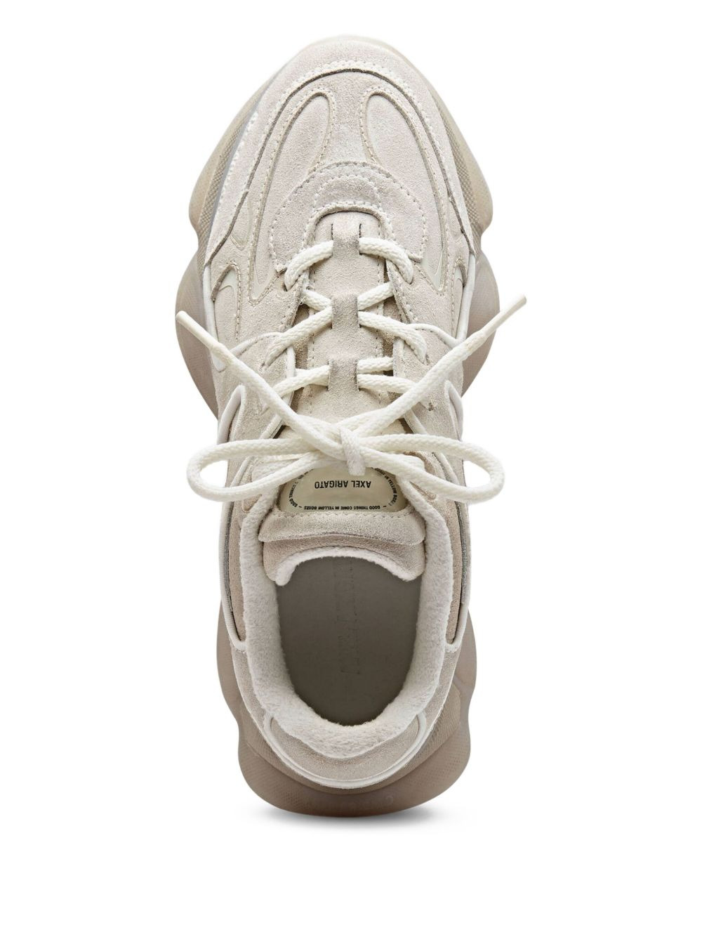 suede leather panel trainers - 3