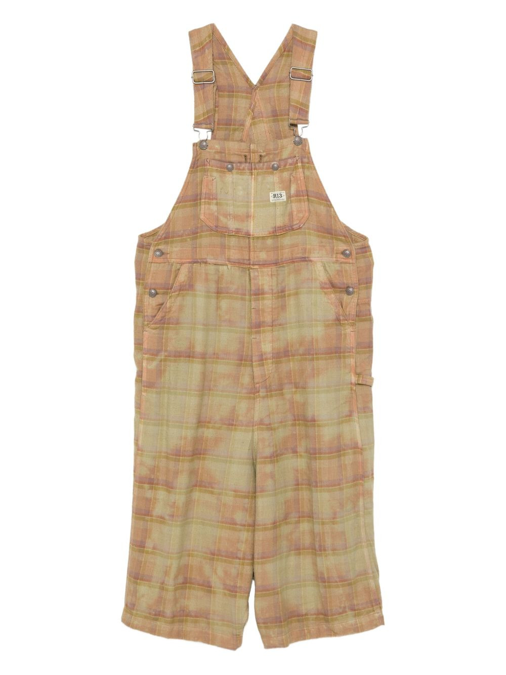 Jumbo plaid cotton jumpsuits - 1