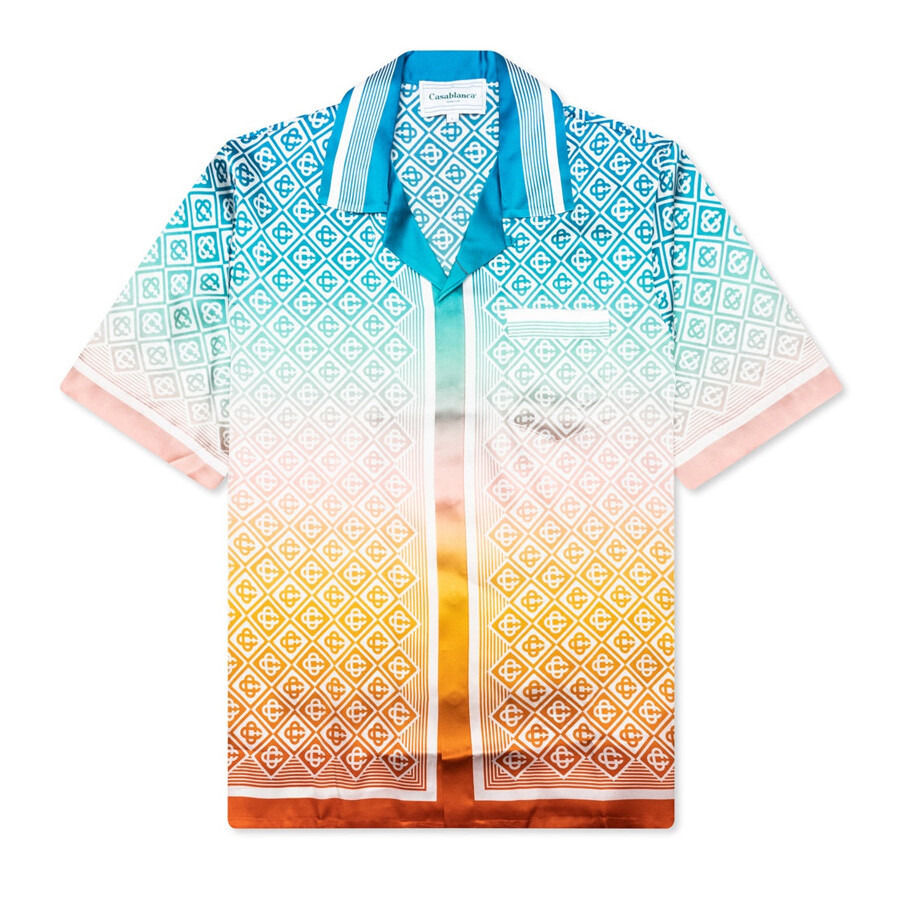 Casablanca Diamond Monogram Degrade Silk Shirt - 5