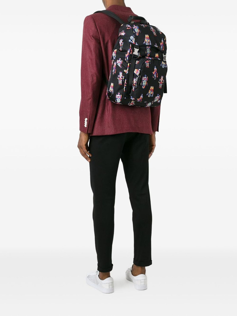 Prada robot-print backpack outlook