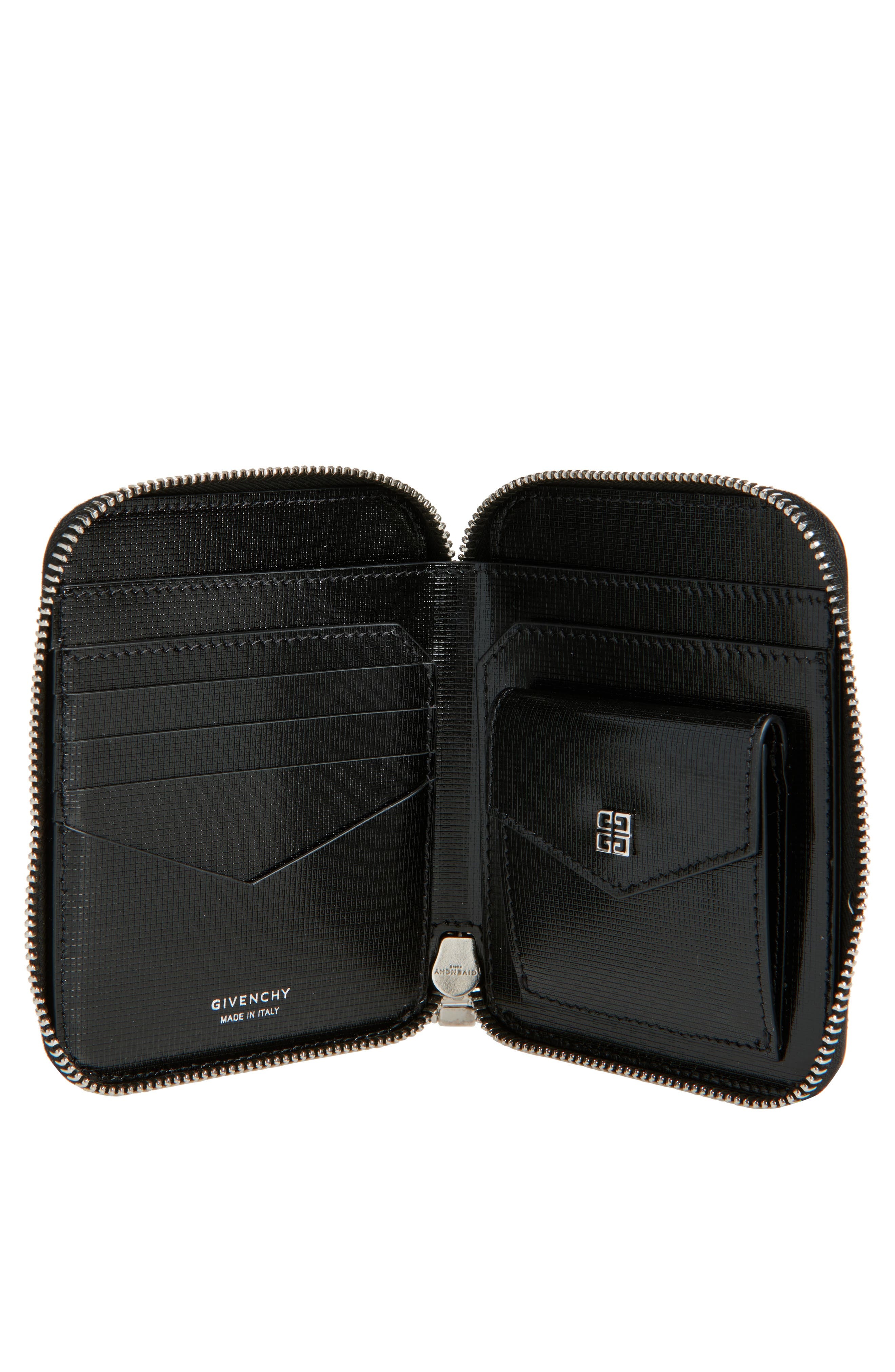 Givenchy Compact Leather Zip Wallet in Black at Nordstrom - 2