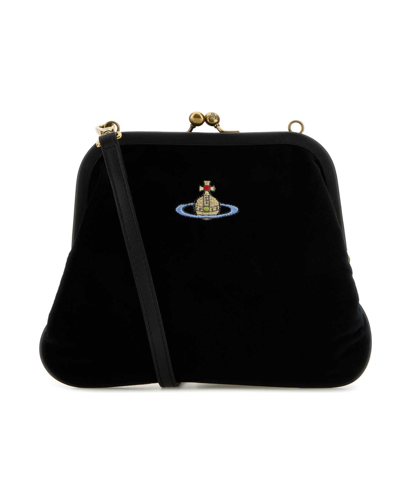 Black Velvet Vivienne Clutch - 1