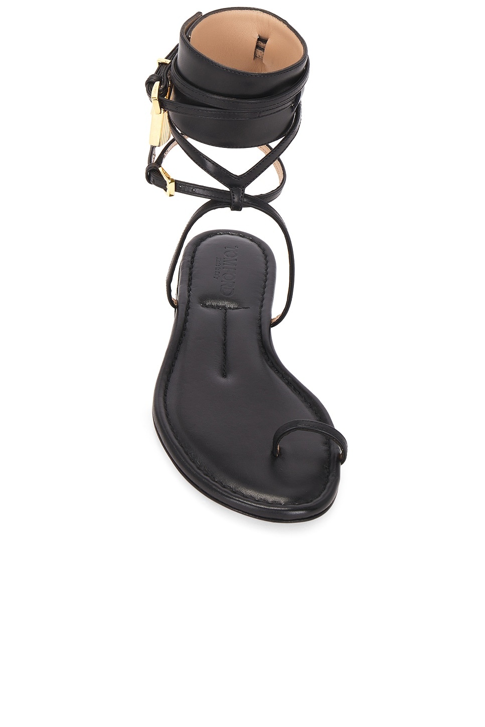 Soft Calf Ankle Wrap Sandal - 4