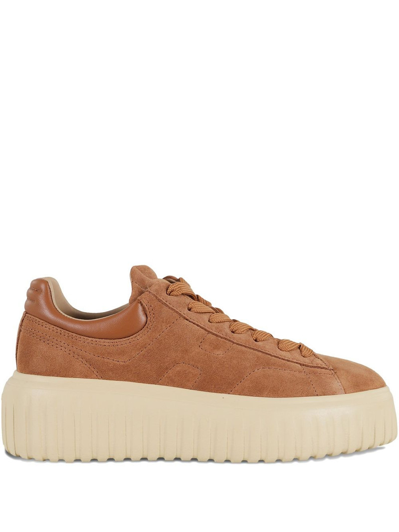 H-Stripes suede platform sneakers 1