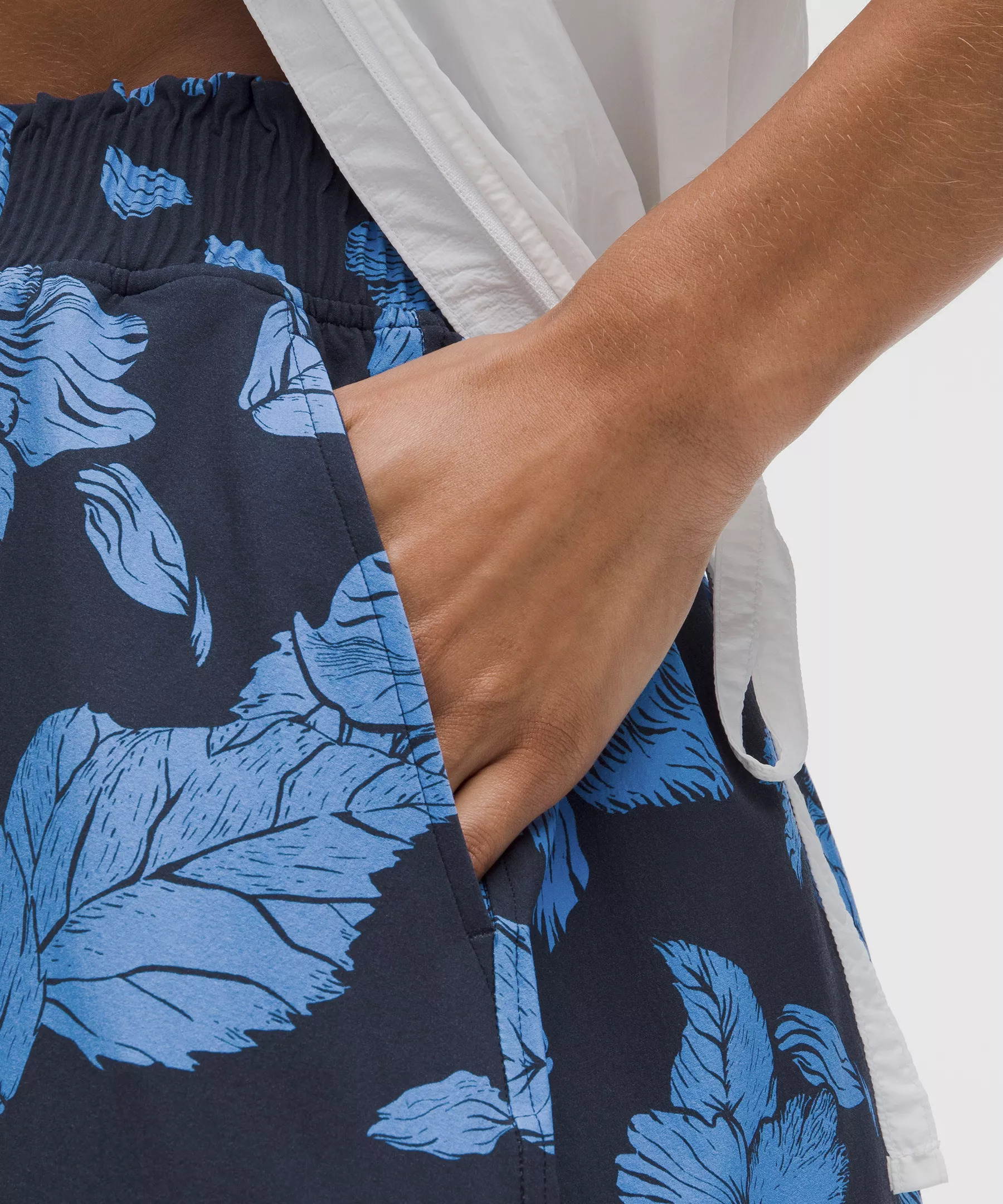 Stretch Woven Ruffle-Waist Midi Skirt - 4