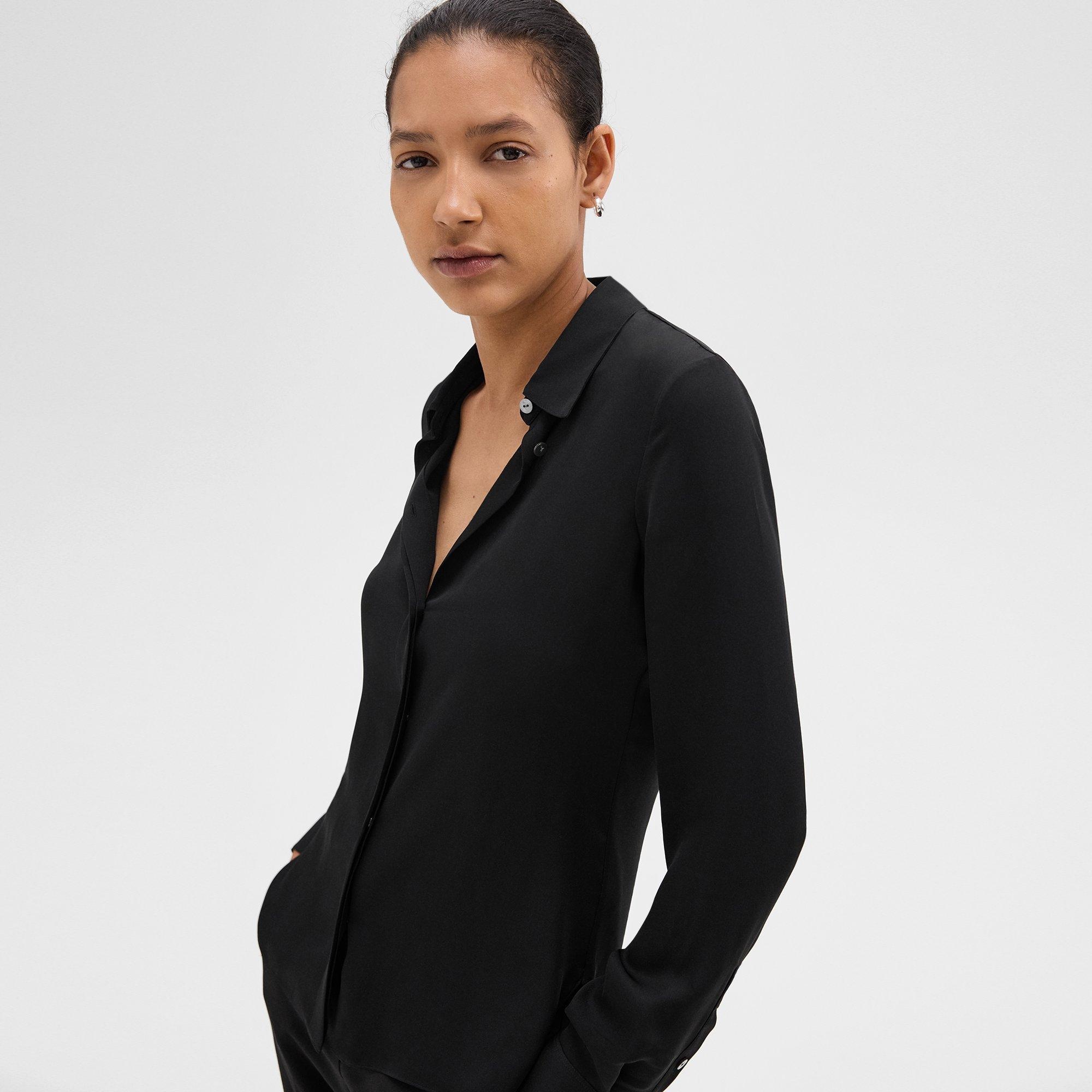 Fitted Shirt in Silk Georgette - 5