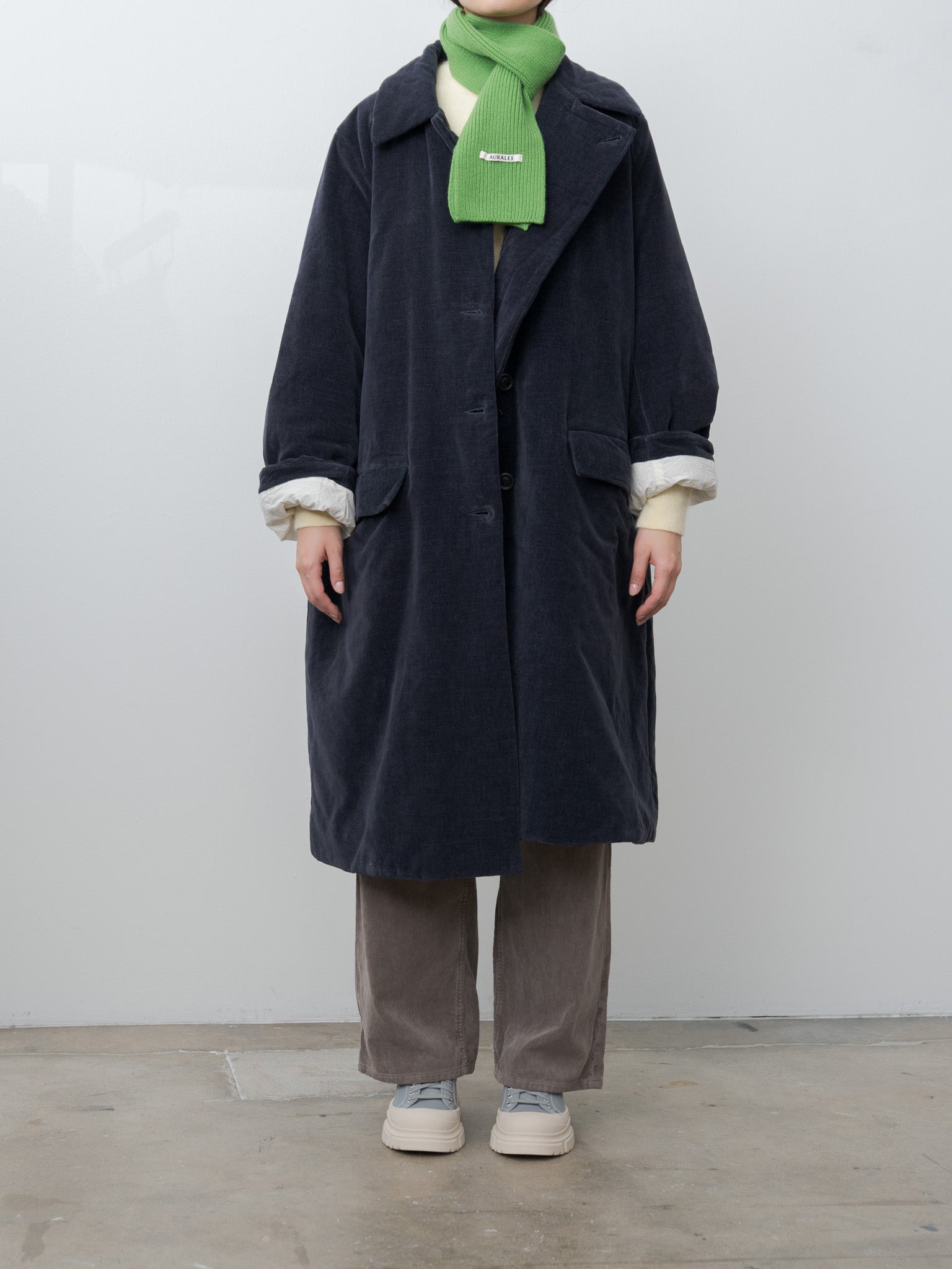 Light Cashmere Knit Stole - Green - 3