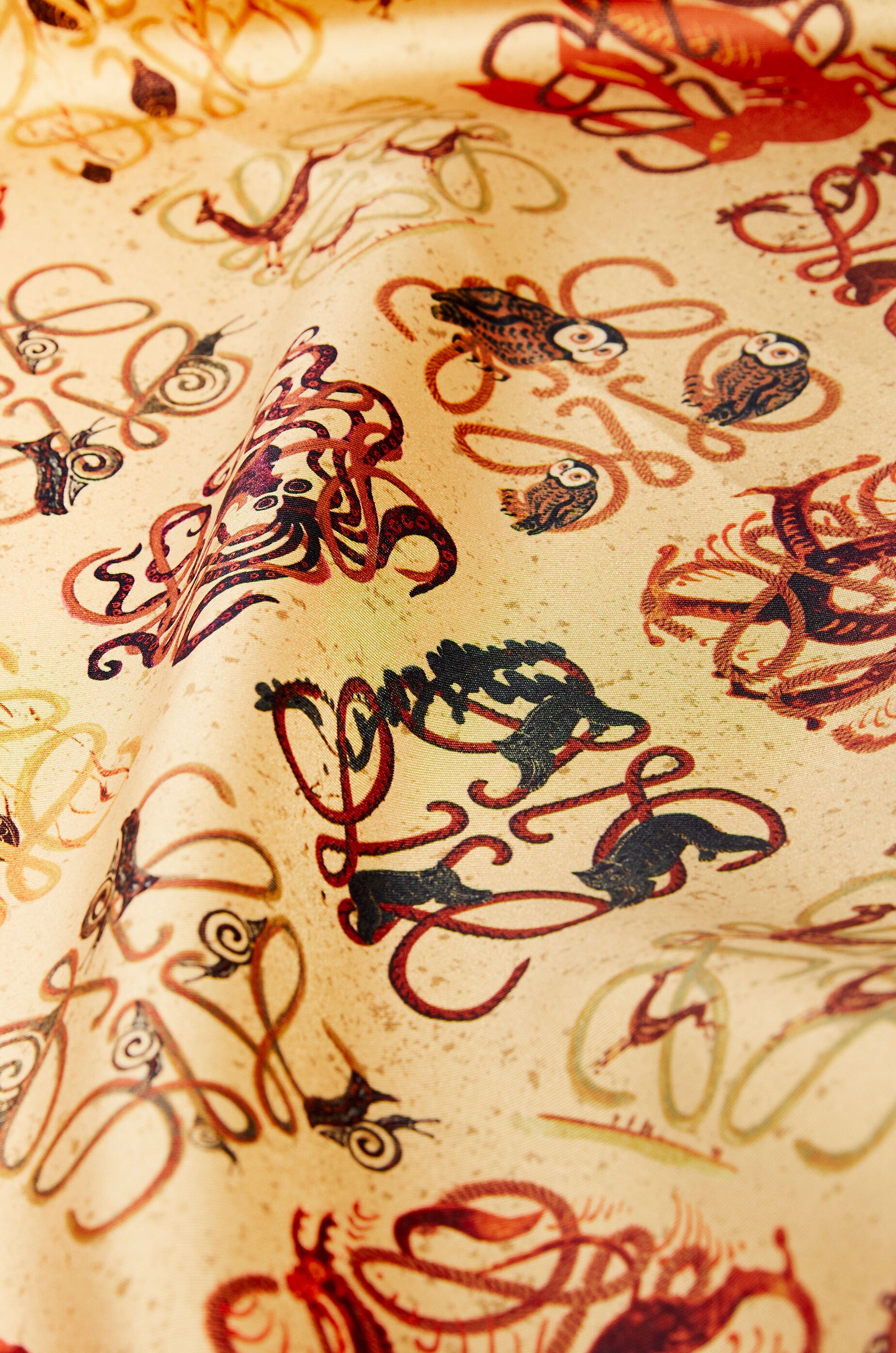 Animal print scarf in silk - 3