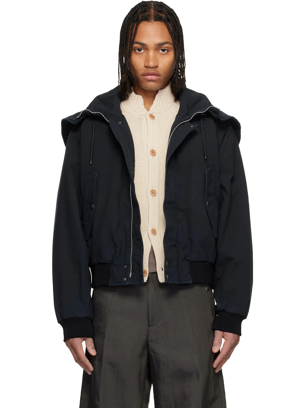 Navy Overdyed Jacket - 1