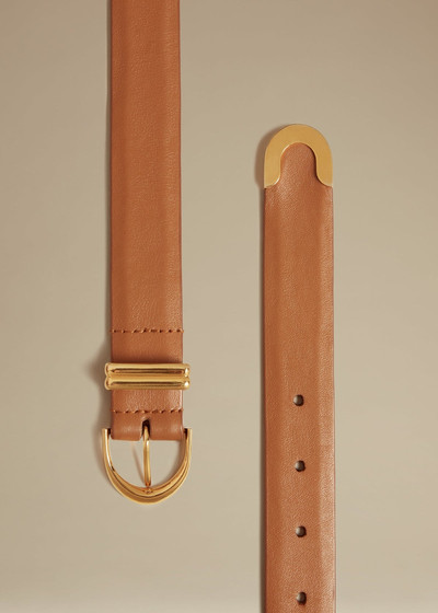 KHAITE The Bambi Belt in Caramel Leather with Gold outlook