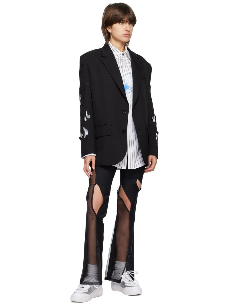 FENG CHEN WANG 검정 Cutout 바지 outlook
