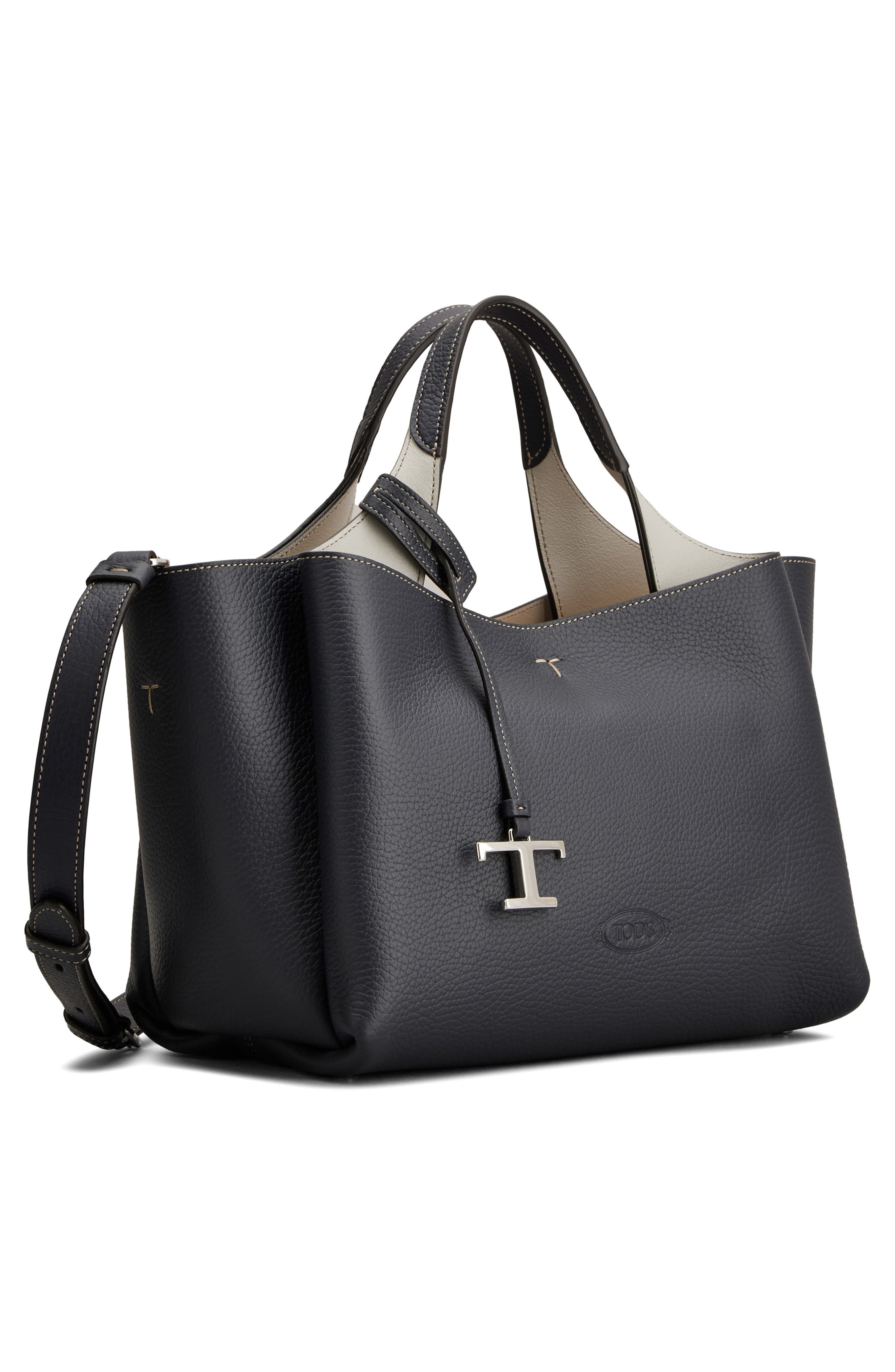 Tod's Mini Leather Tote in Galassia Sc/Gabbiano at Nordstrom - 4
