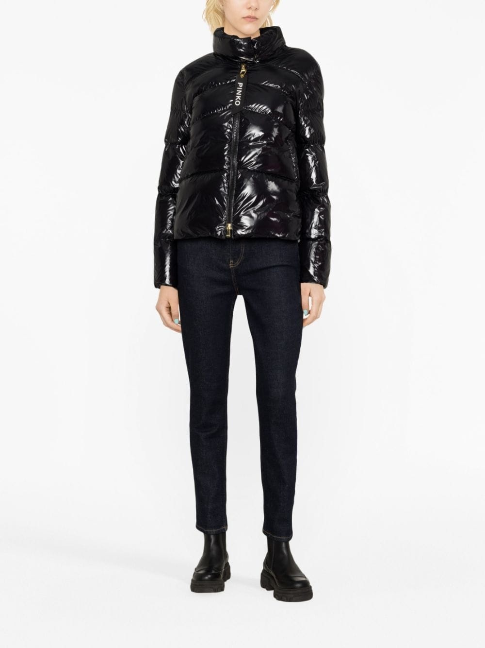high-neck puffer jacket - 2