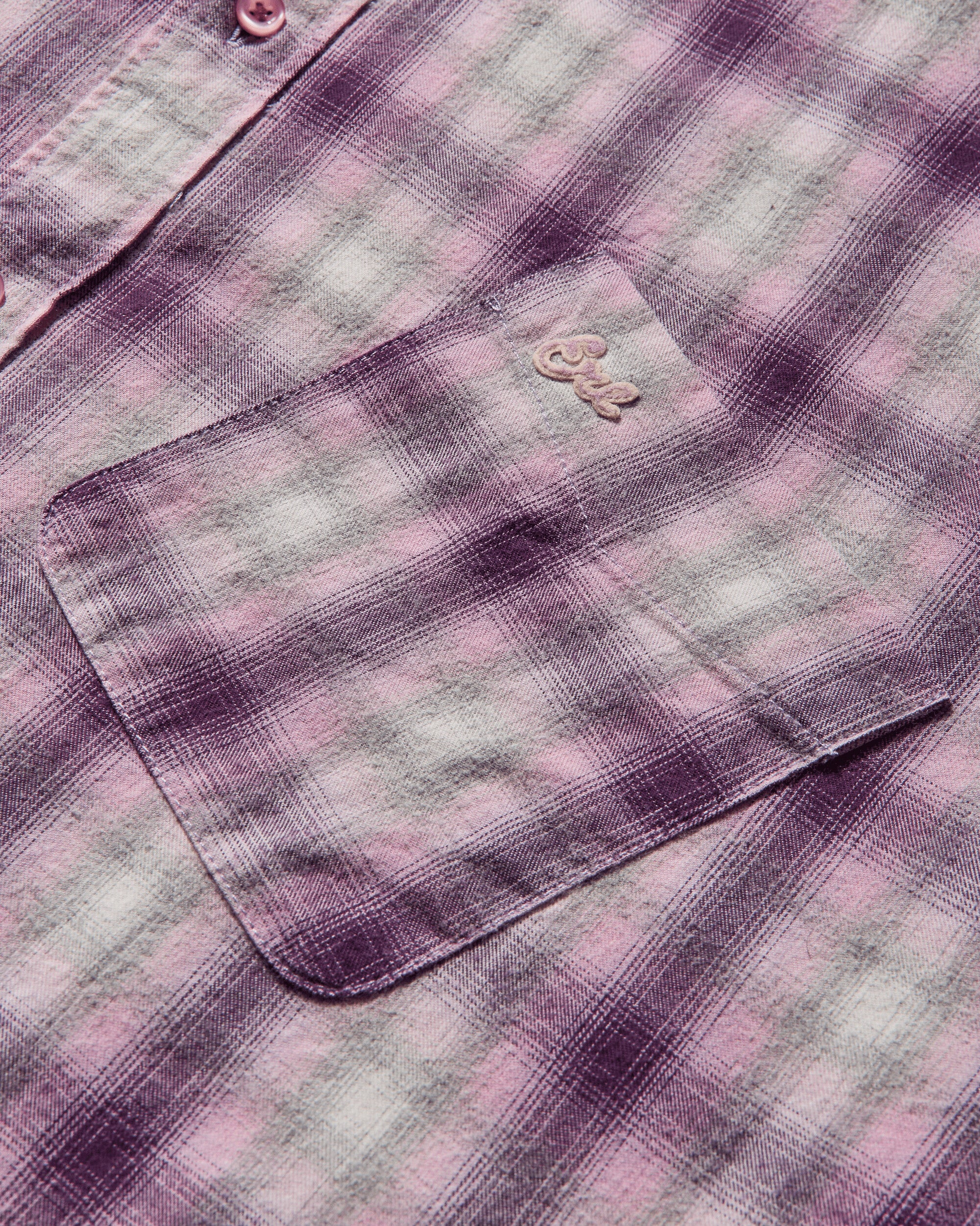 Men's Plaid Overshirt Purple - 3