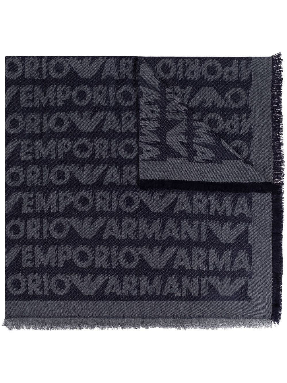 logo-jacquard scarf - 1