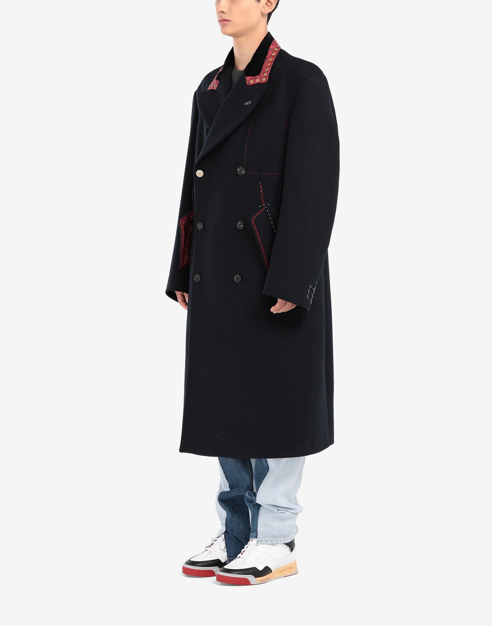 Double-breasted wool coat - 5