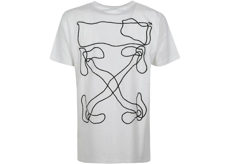Off-White OFF-WHITE Abstract Arrows Embroidered T-Shirt White/Black outlook
