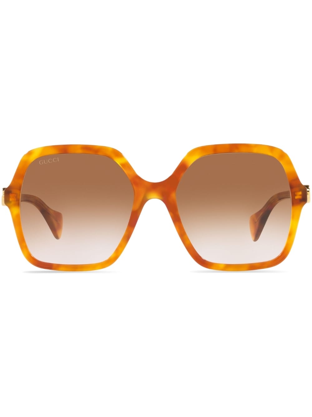 logo-plaque oversize-frame sunglasses - 1