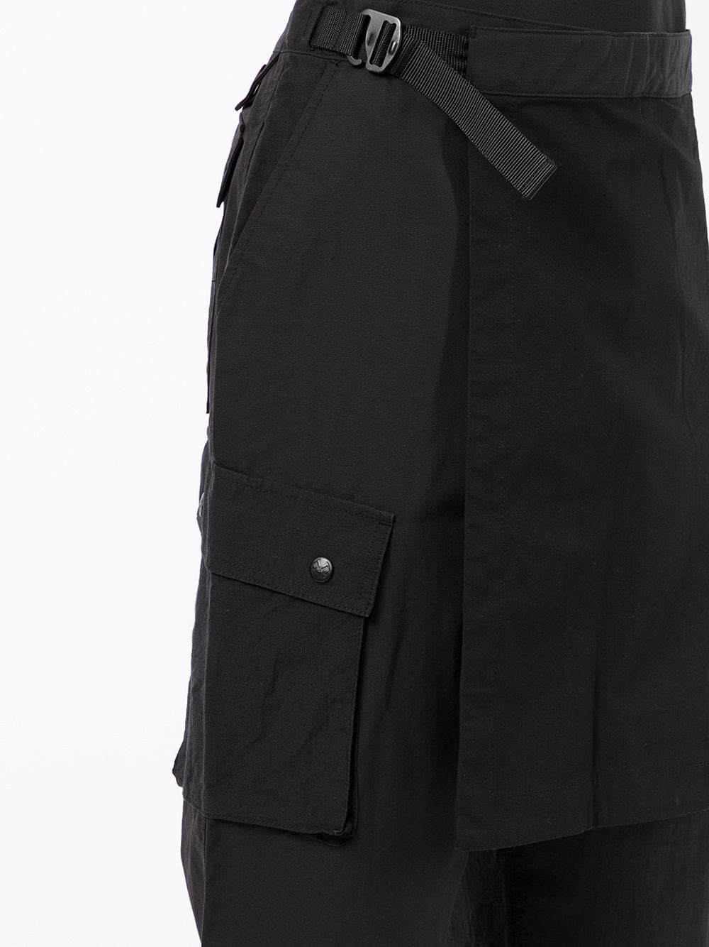 asymmetric skirt-detail trousers - 5