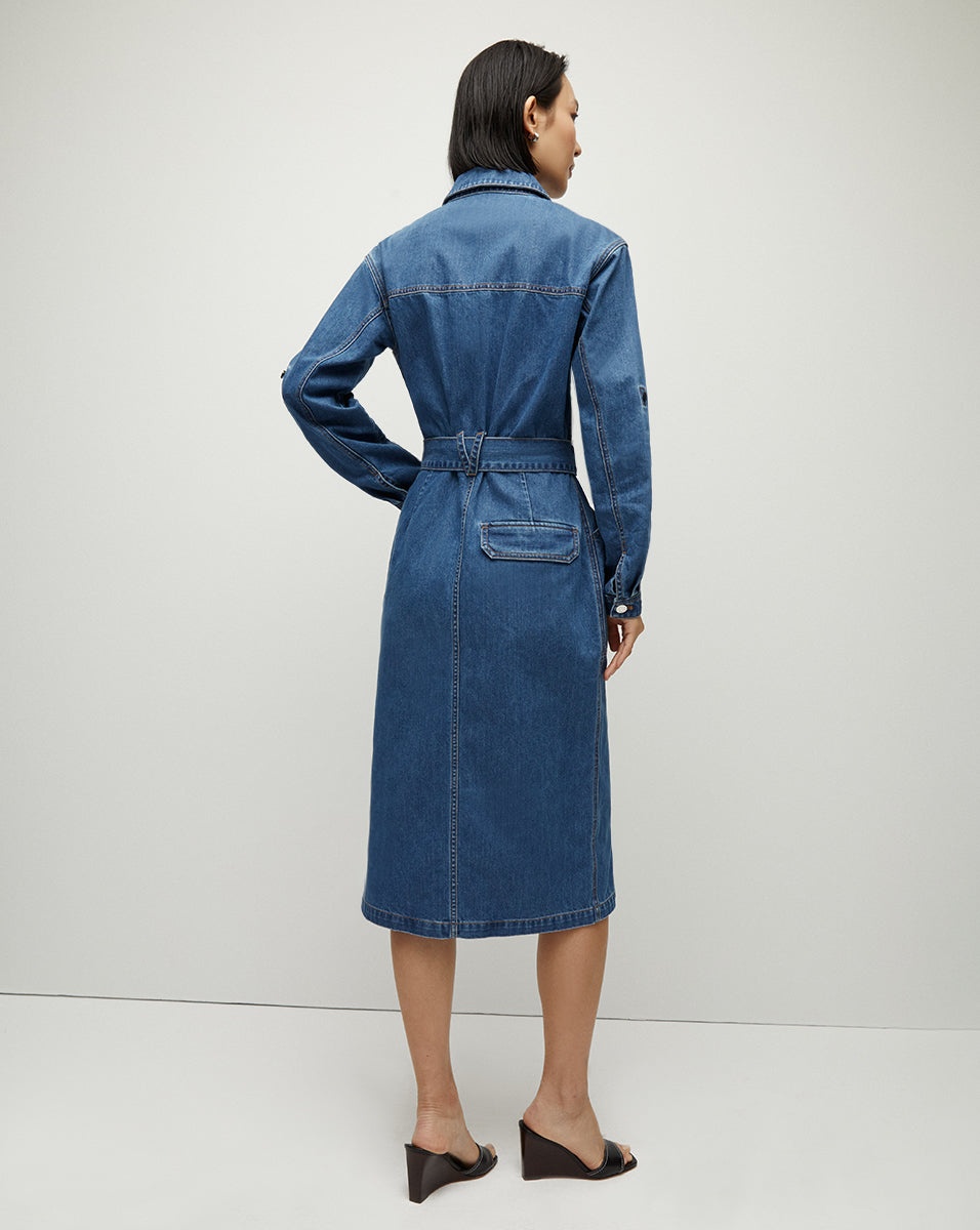 EVELYN CHAMBRAY DRESS - 5