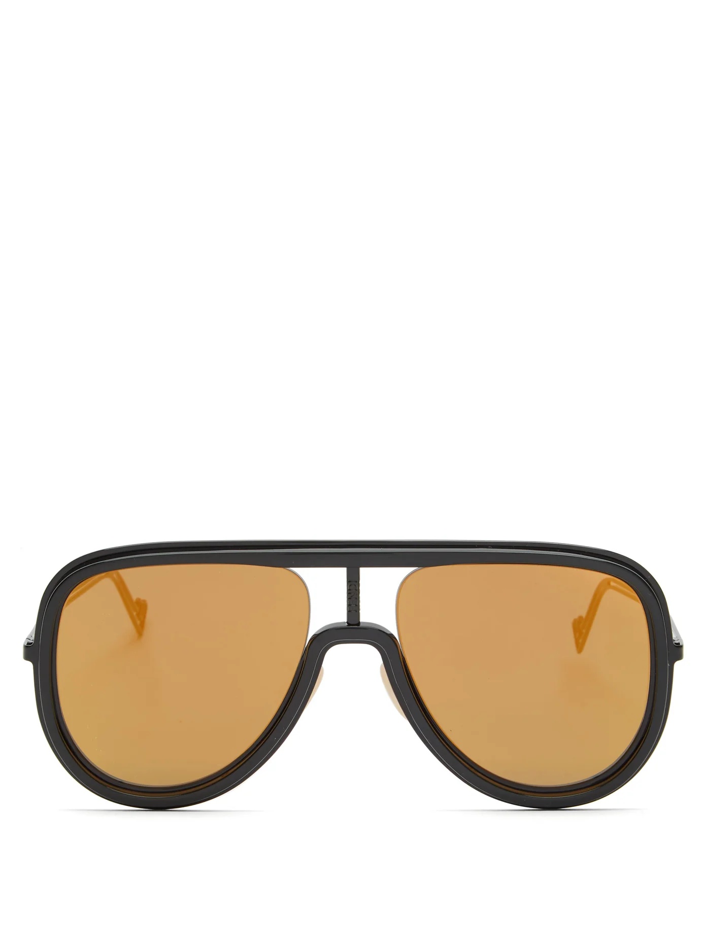 Mirrored-lens navigator optyl & metal sunglasses - 1