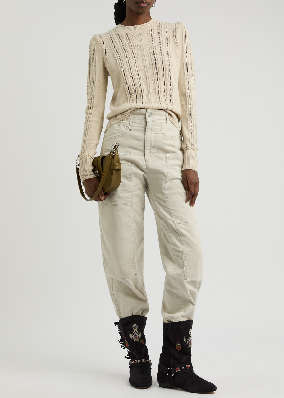 Isabel Marant étoile Kalyn Cable-knit Cotton-blend Jumper - 4