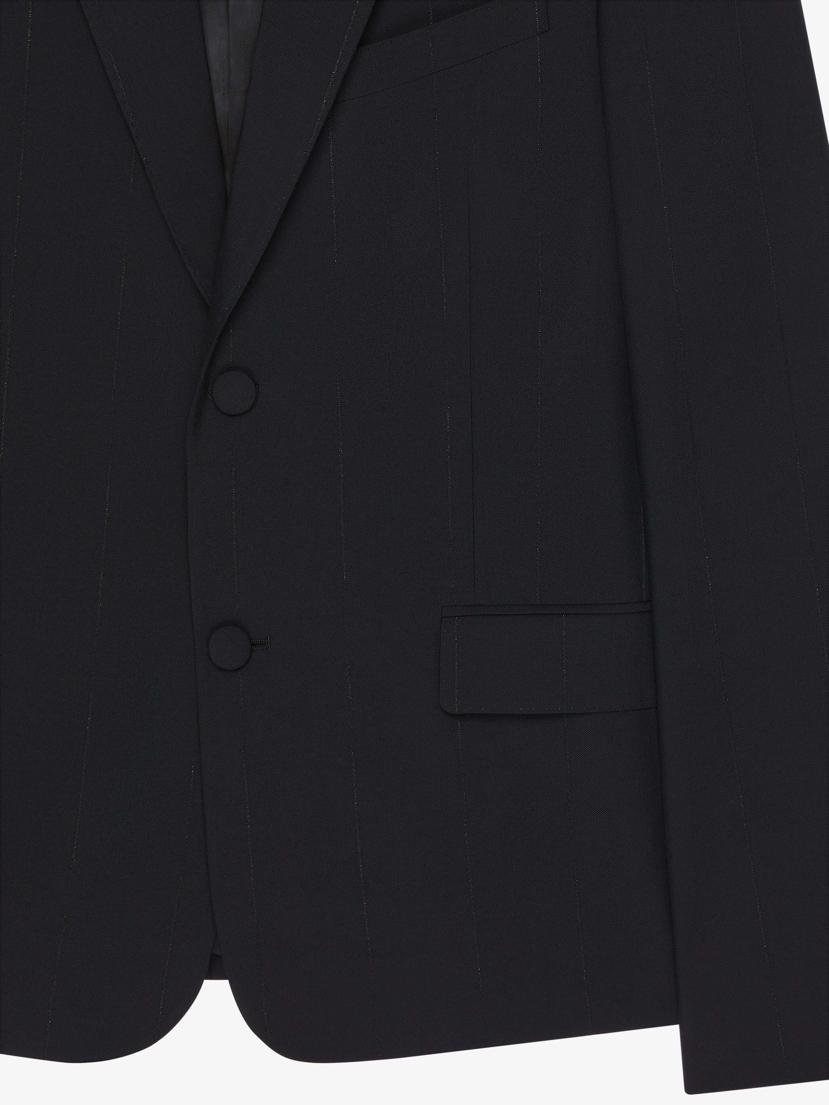 JACKET IN WOOL WITH LUREX STRIPES - 5