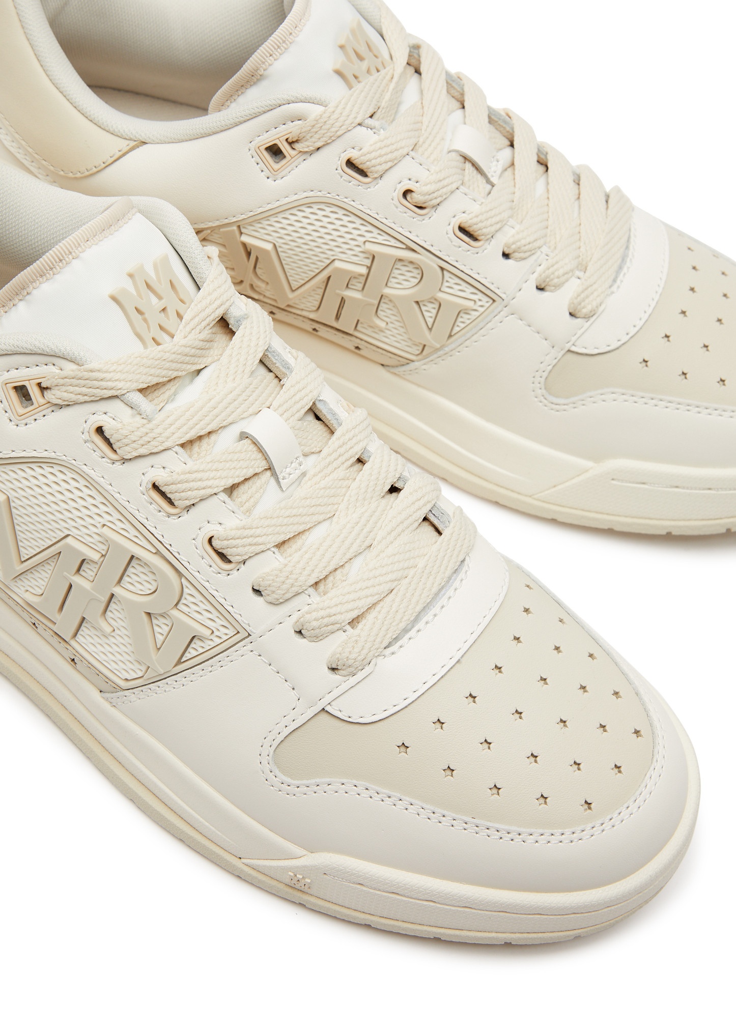 Classic panelled leather sneakers - 3
