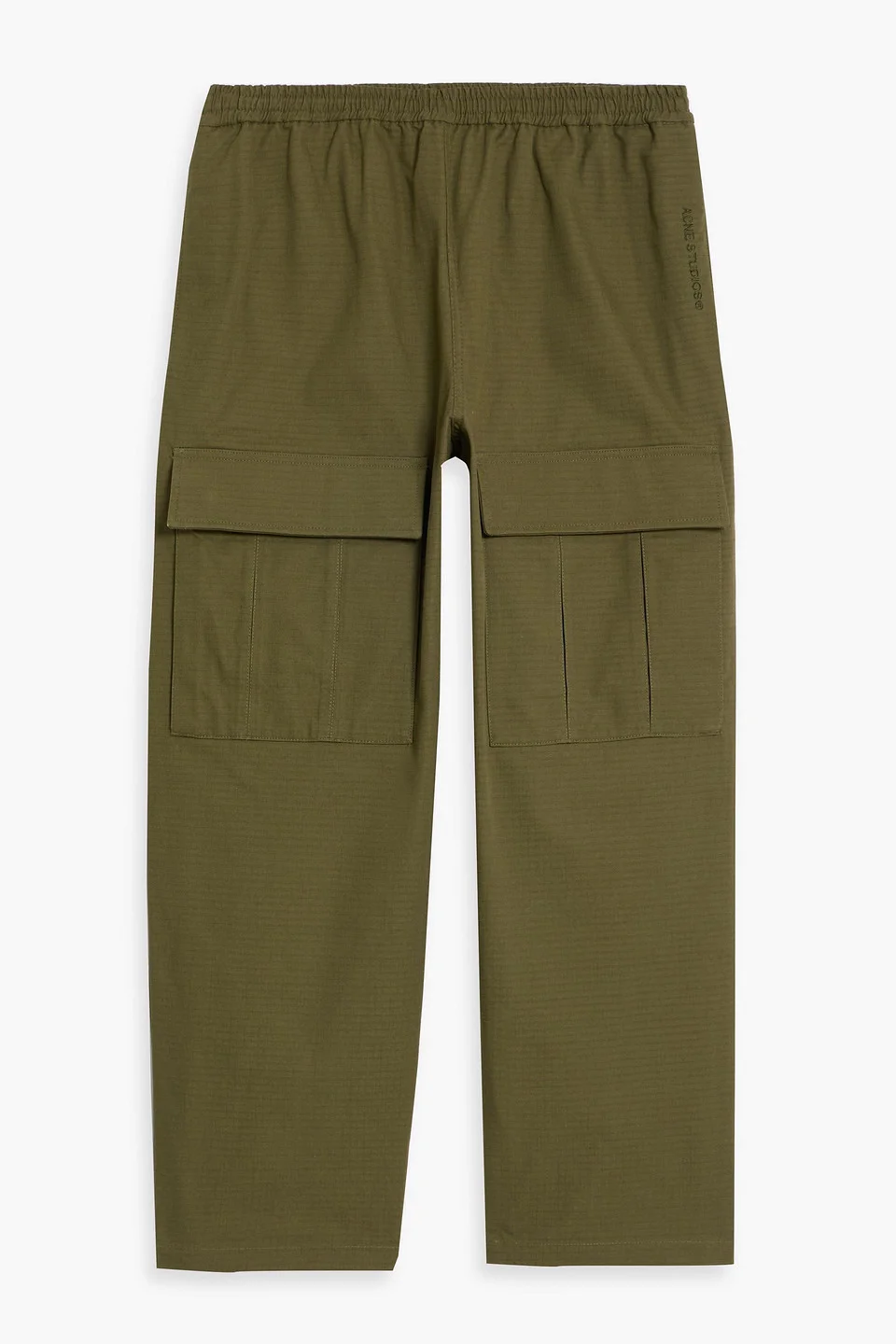 Tapered cotton-ripstop drawstring cargo pants - 1
