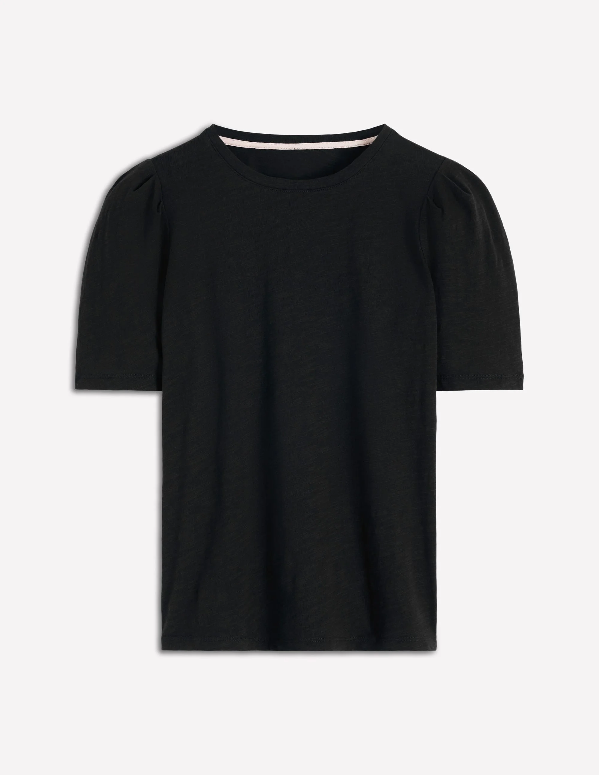 Sophie Puff Sleeve T-shirt-Black - 1