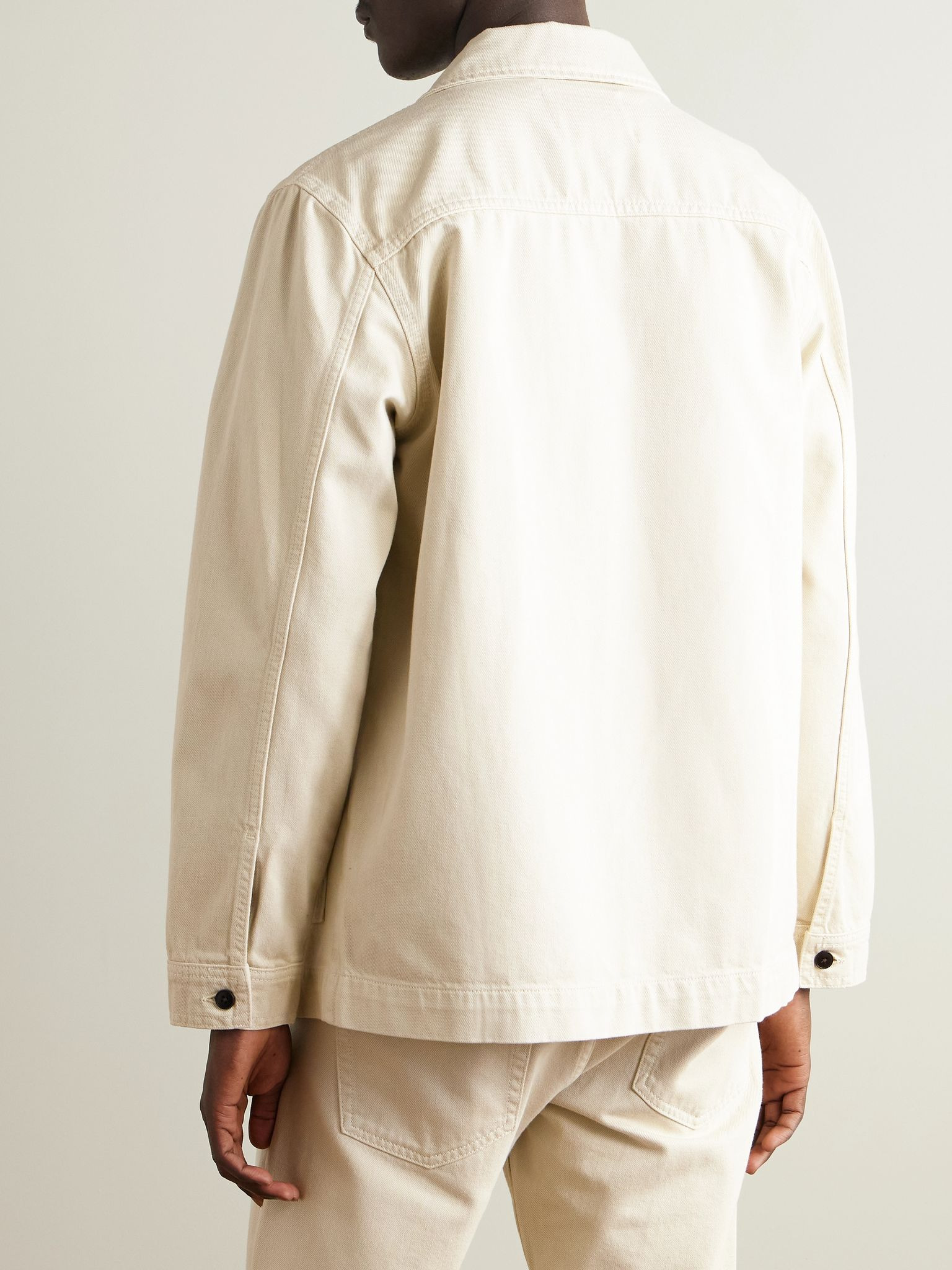 Ollie 1874 Organic Cotton-Twill Overshirt Ivory - 3