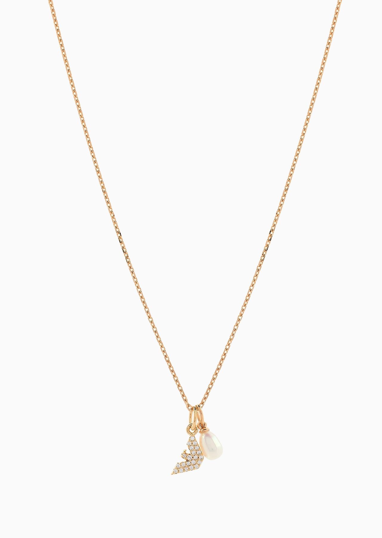 Rose Gold-Tone Sterling Silver Pendant Necklace - 1