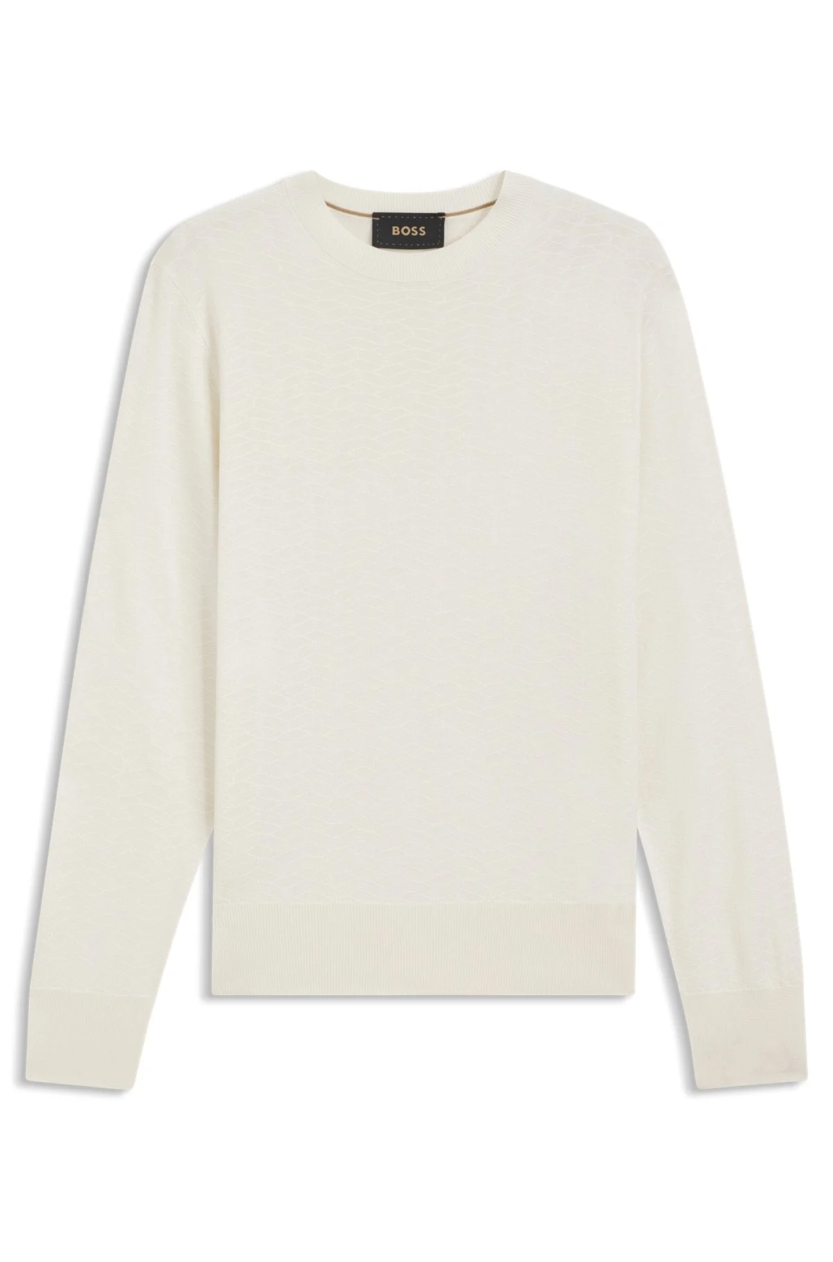 SILK SWEATER WITH JACQUARD PATTERN - 1