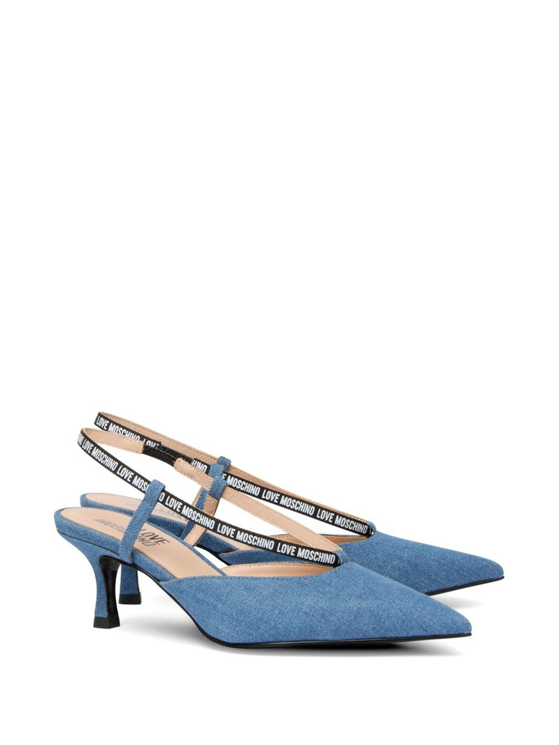 Moschino point toe strap pumps outlook
