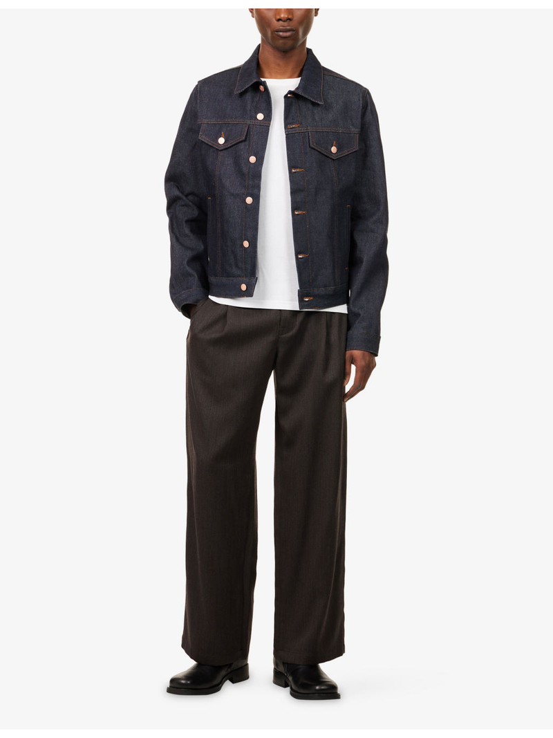 EMPORIO ARMANI Contrast-Stitch Denim Jacket outlook