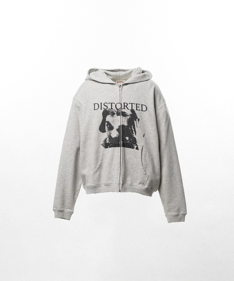 "DISTORTED Girl" Zip-up Hoodie 17
