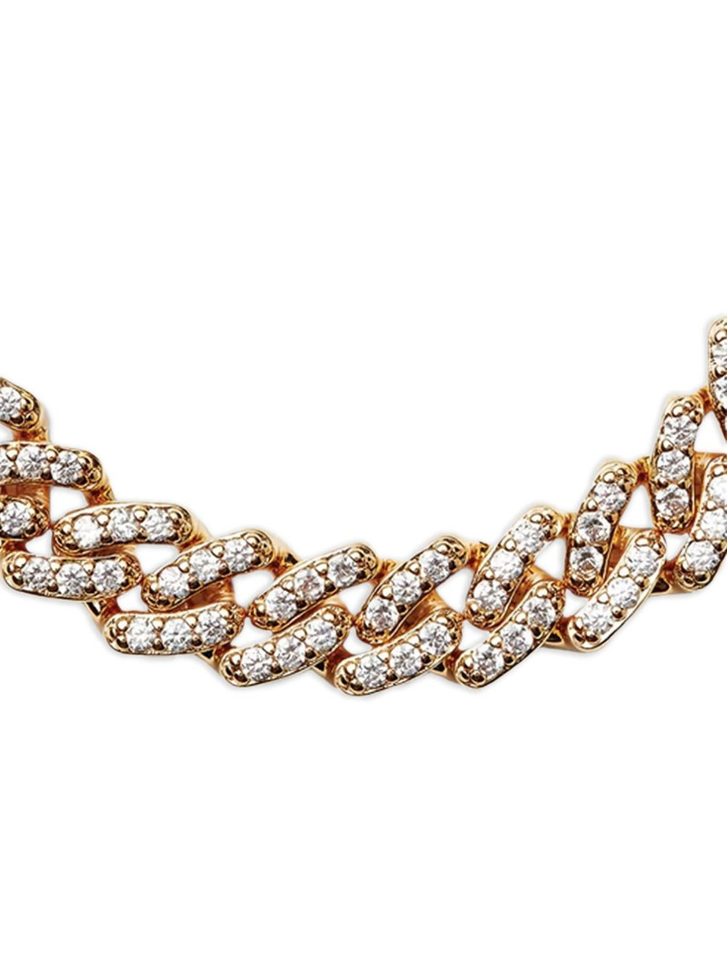 CRYSTAL HAZE embellished cuban-chain bracelet outlook