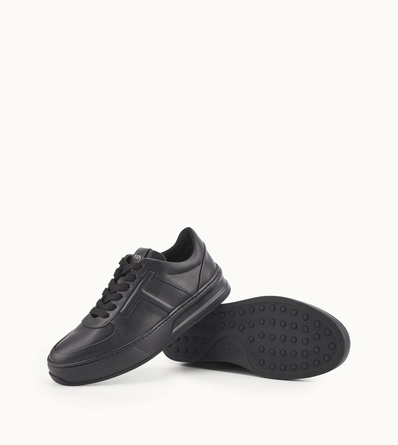 SNEAKERS IN LEATHER - BLACK 5