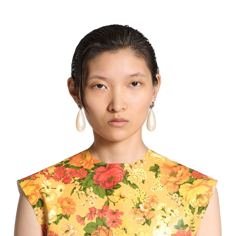 Women's Palazzo Pearl Earrings  in Antique Silver 4