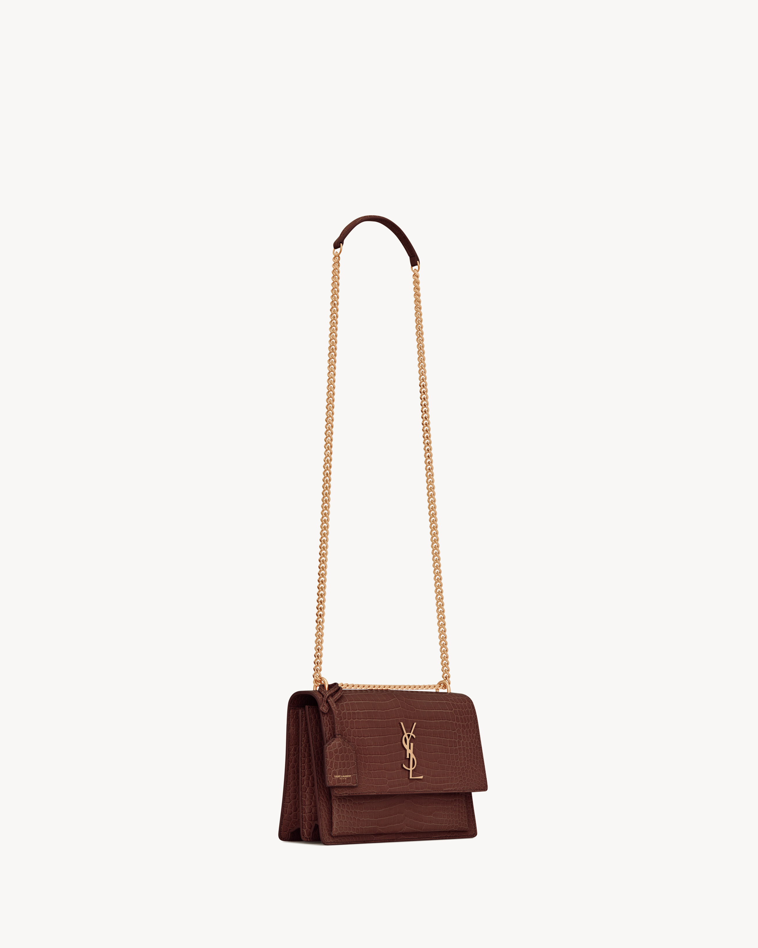 SUNSET MEDIUM IN CROCODILE-EMBOSSED LEATHER - 6